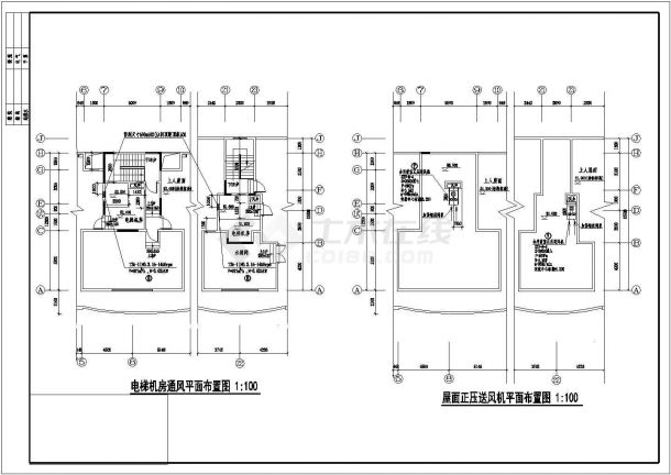 高层住宅楼水暖设计CAD参考图-图一