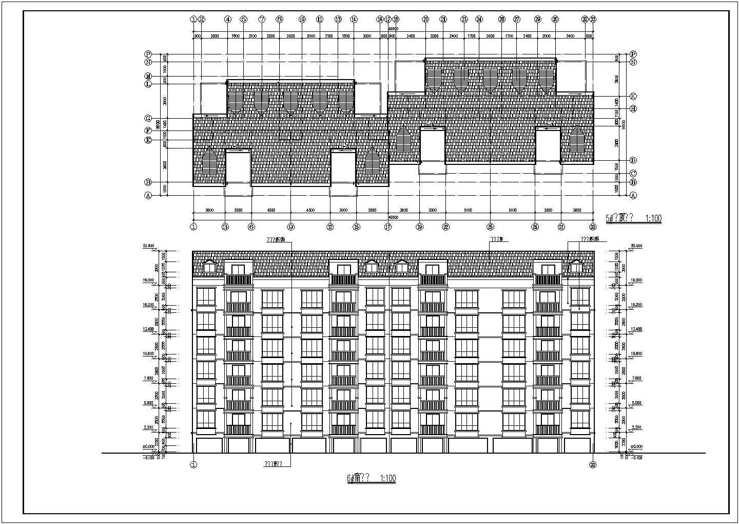 某8层砖混结构住宅建筑结构设计施工图