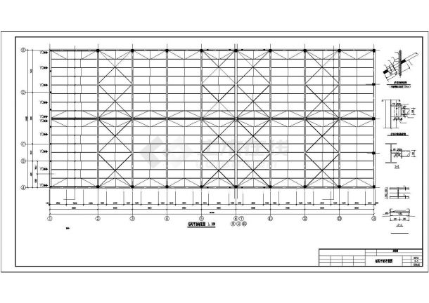 某企业厂房建筑结构CAD图-图二