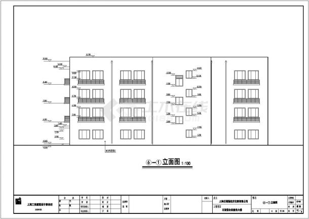 某地四层框架结构办公楼建筑设计施工图-图二