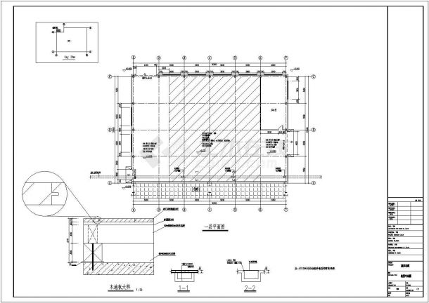 某地区21米跨厂房扩建结构施工图纸-图二