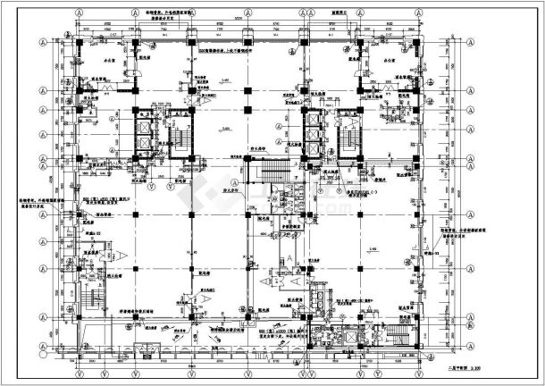 某多层办公建筑设计方案平面图-图一