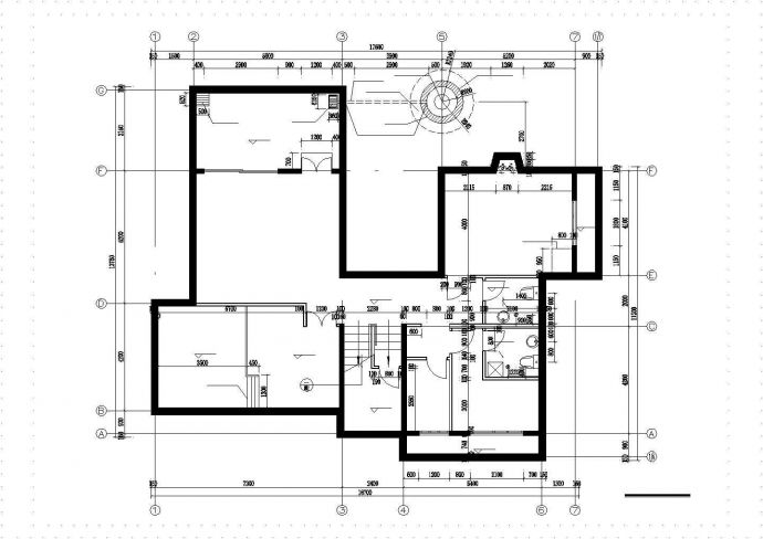 京龙花园高档别墅住宅户型建筑设计方案CAD图_图1