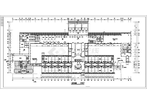 某地宾馆建筑全套施工设计CAD图纸-图二