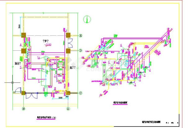 常压锅炉房设计暖通图纸-图二