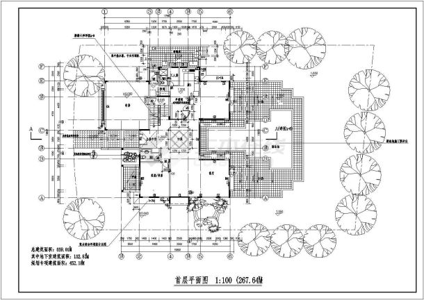 高档私家别墅建筑规划CAD套图-图一