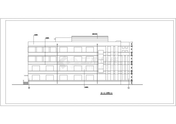 某地5层狂接结构图书馆建筑设计施工图-图二