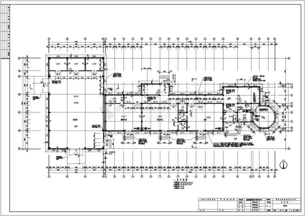 某职业学校三层框架结构实验楼建筑设计方案图-图一
