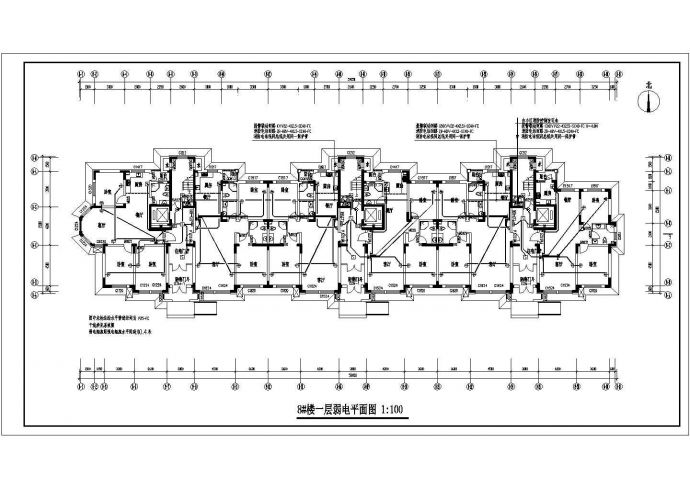 某高层住宅电气设计施工图CAD参详图_图1