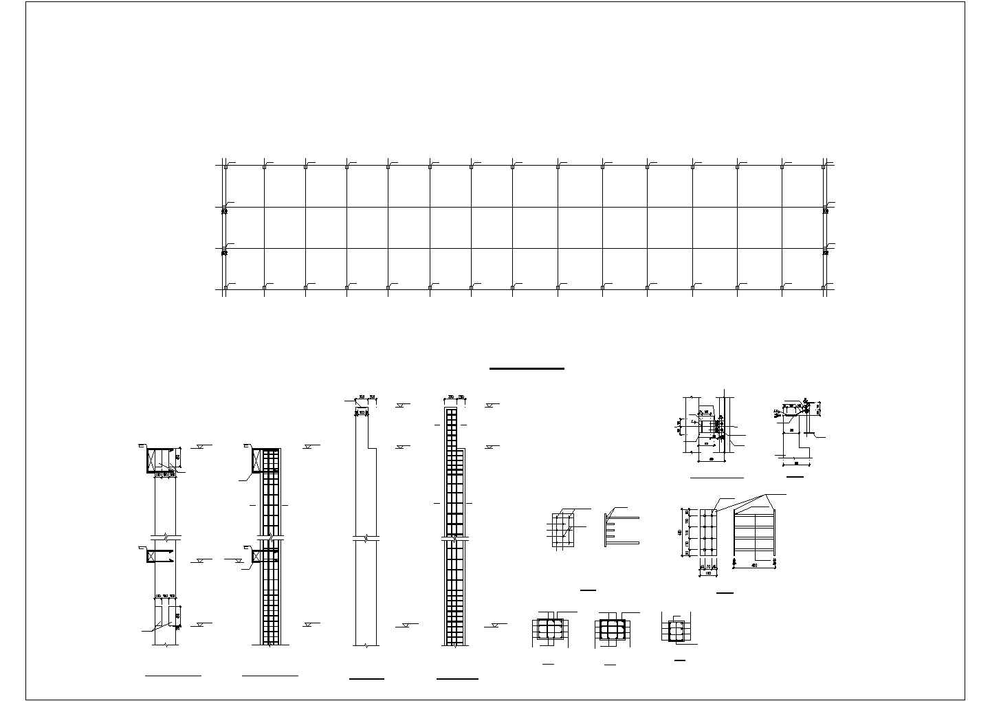 大型排架仓库结构布置CAD套图