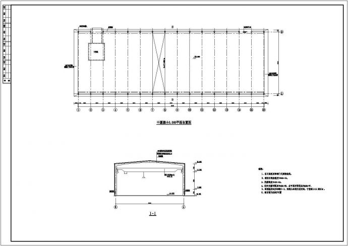 框排架干煤棚施工CAD参考图_图1