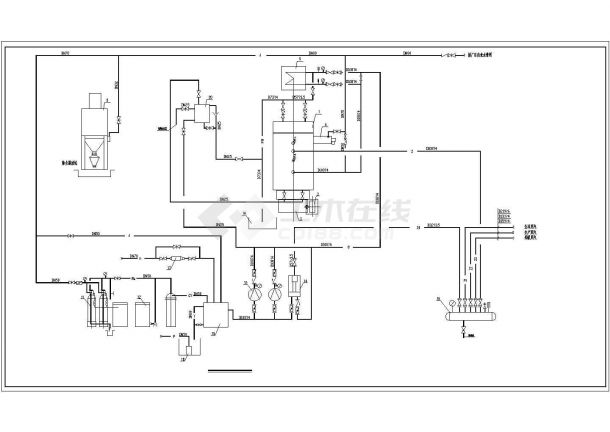燃煤蒸汽锅炉详细cad设计施工图-图二