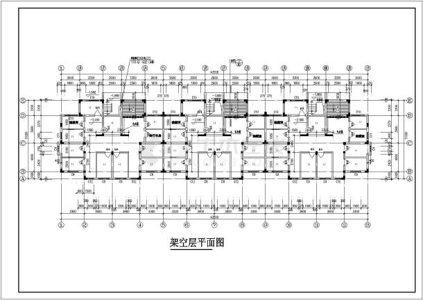 某小区多层住宅楼建筑施工图纸-图二