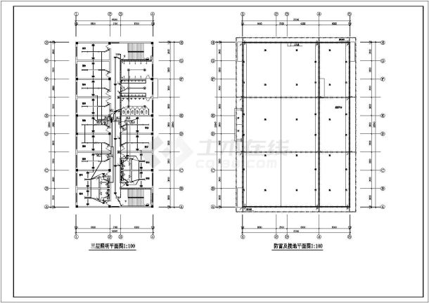 某地工人宿舍电气平面设计参考图-图二