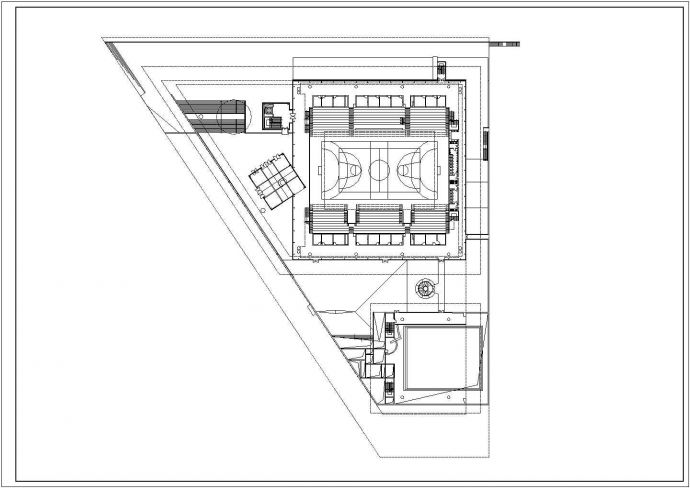 南方某市体育馆整套建筑CAD施工设计图纸_图1