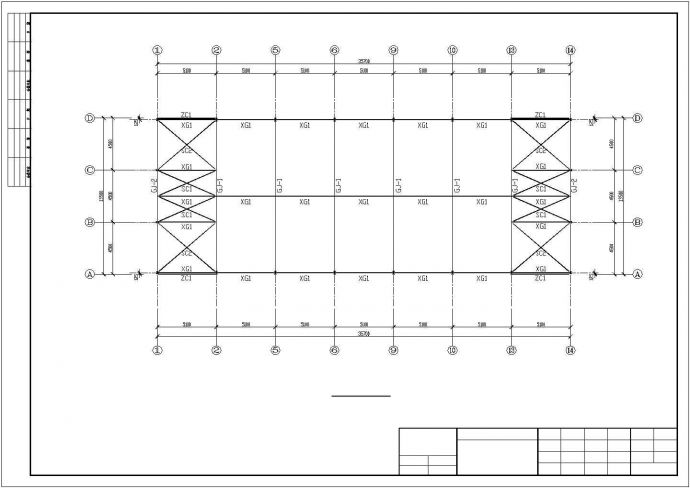某地钢结构仓库结构CAD图_图1