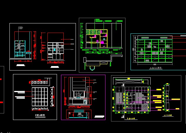 整理的CAD分类立面图（书房）