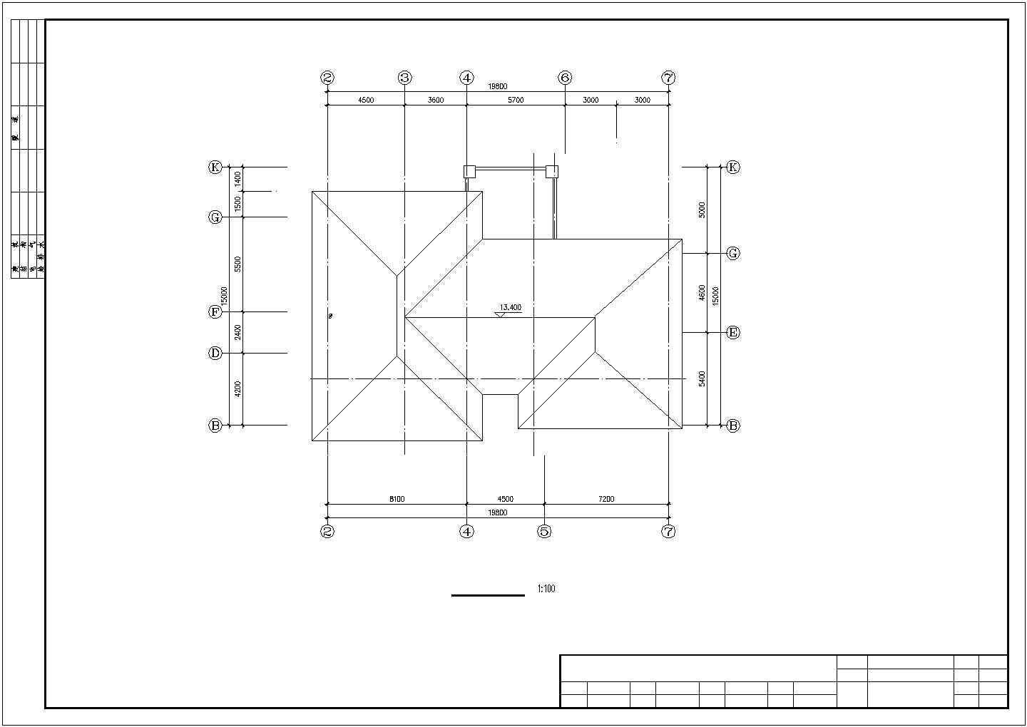 豪华G型别墅建筑设计施工图