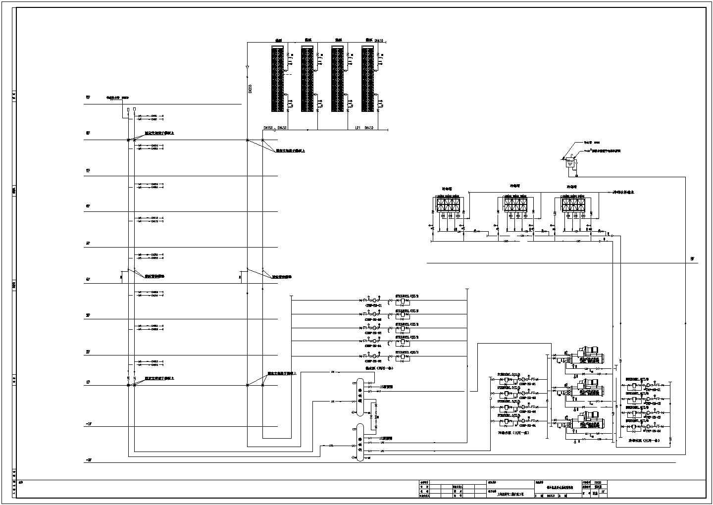 冷冻水机房系统CAD全套参考图