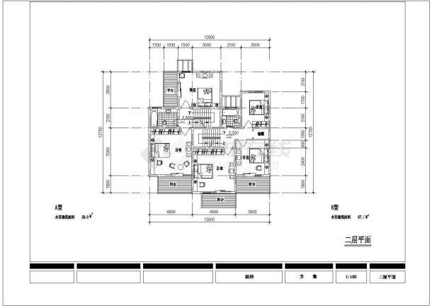 某地三层农宅设计建筑施工图纸-图二
