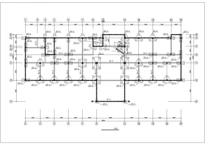 某五层办公楼建筑结构施工图纸_图1