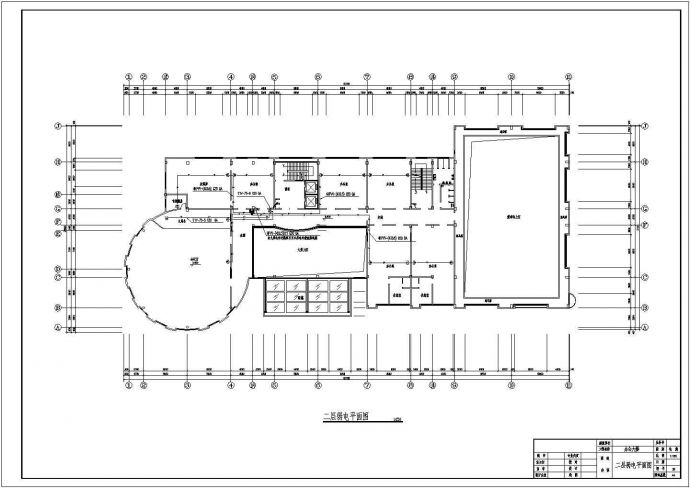 高层办公大楼电气系统CAD详细布置图_图1