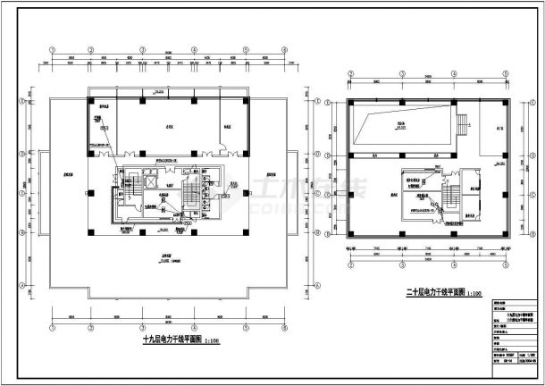 高层大厦CAD电气施工参考详图-图二