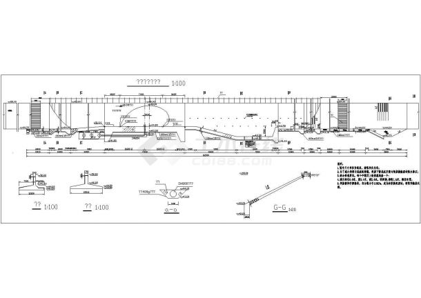 城市水利工程某橡胶坝初步设计图纸-图二
