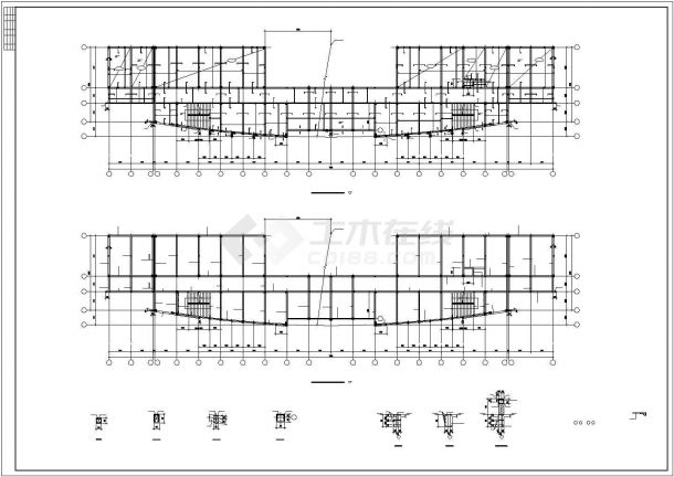 某六层框架结构教学楼结构图纸-图二