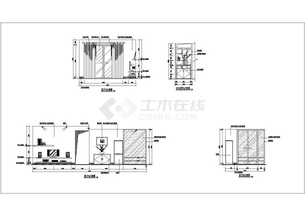 某美林花园三室两厅一厨两卫装修设计施工图-图一