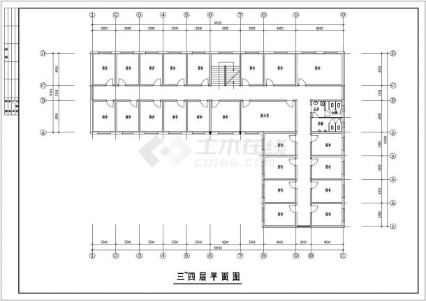 某地区厂房及办公联建房建筑施工图（共4张）-图二