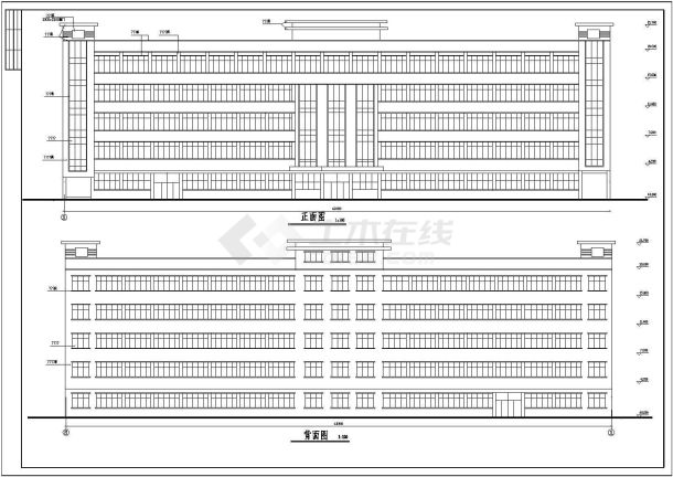 某厂房全套建筑施工图（共8张）-图一