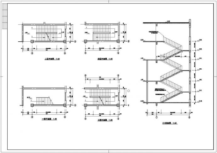 某小型小区超市建筑设计参考CAD详图_图1