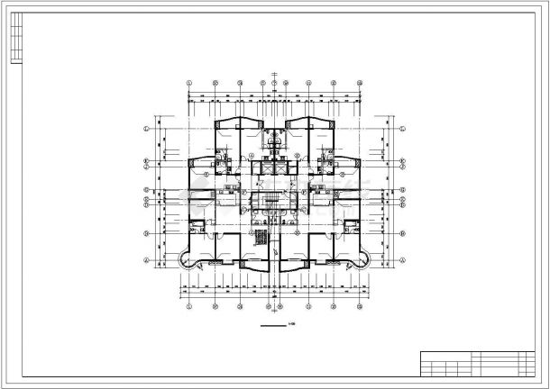 [北京]高层单身公寓建筑cad设计图纸-图二