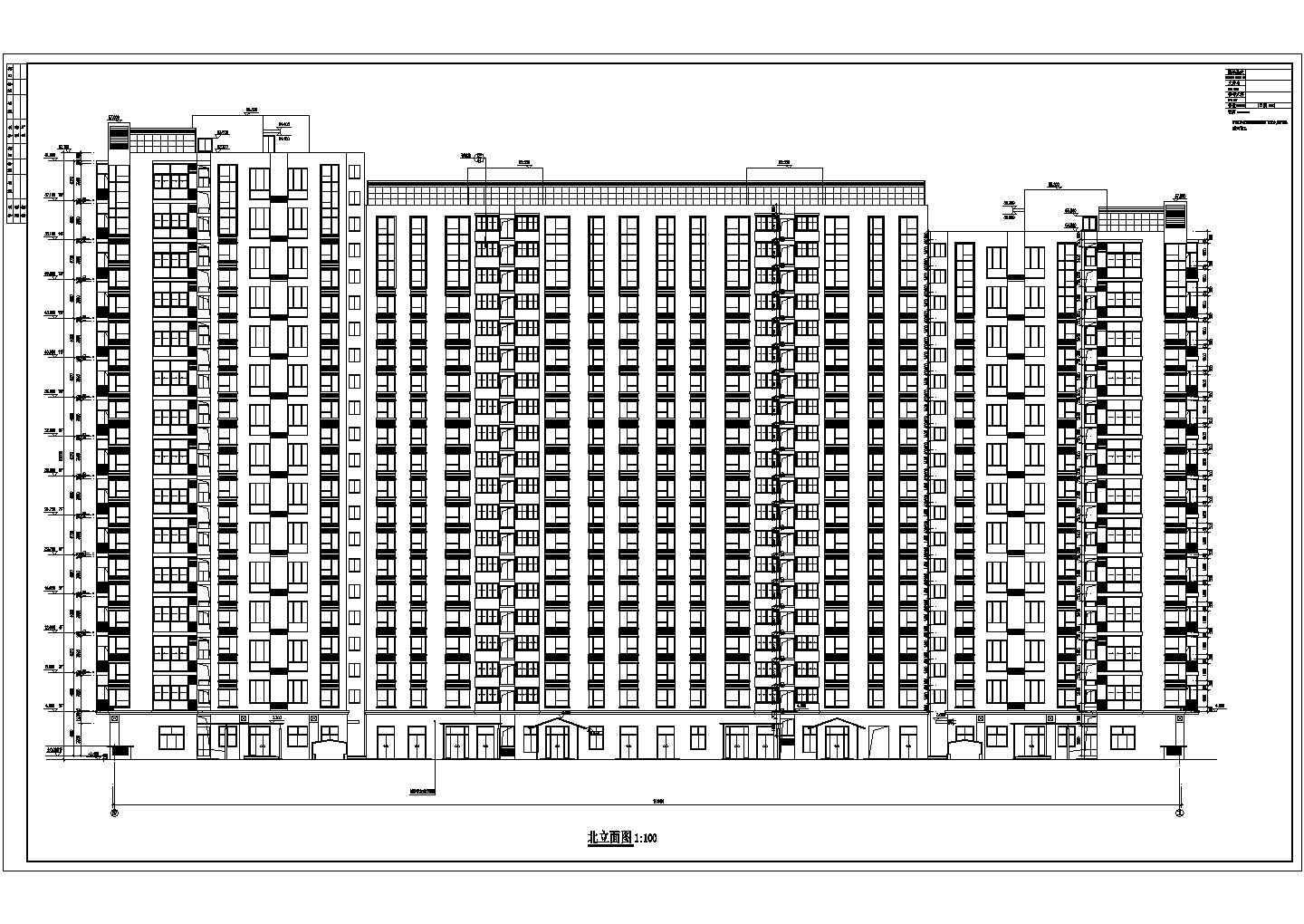 天津某临街20层商住楼建筑设计施工图