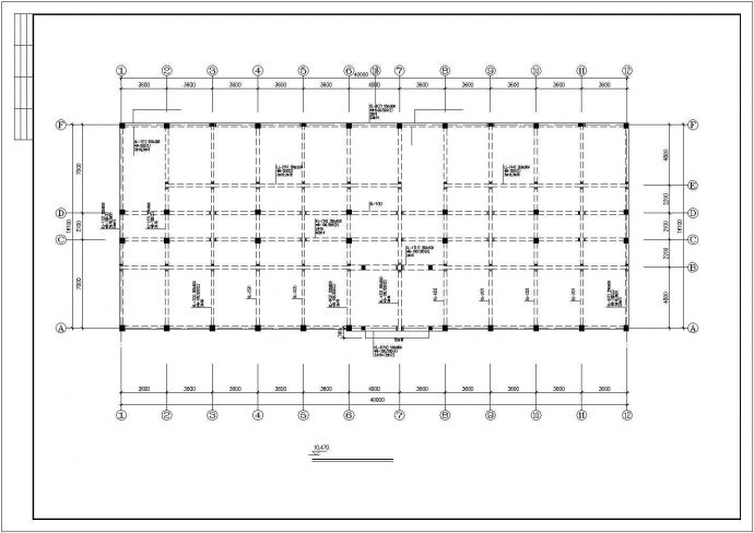 某三层框架办公楼结构CAD布置图_图1