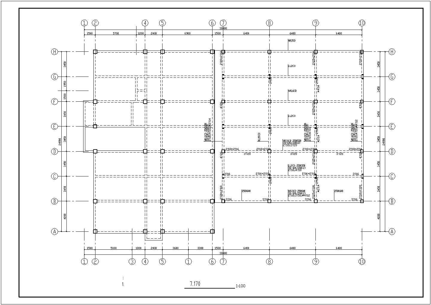 某经典餐厅结构CAD施工图