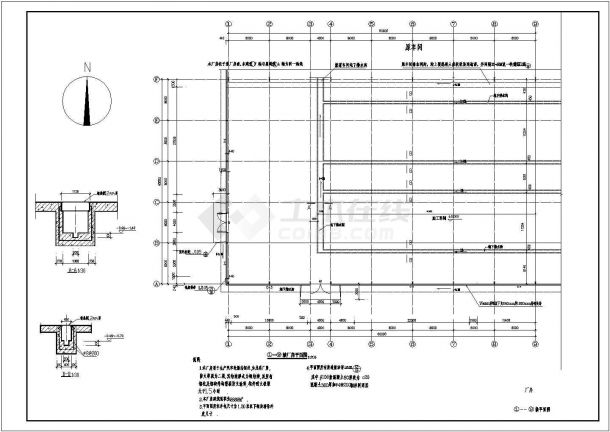 大型厂房建筑施工图（共7张）-图一