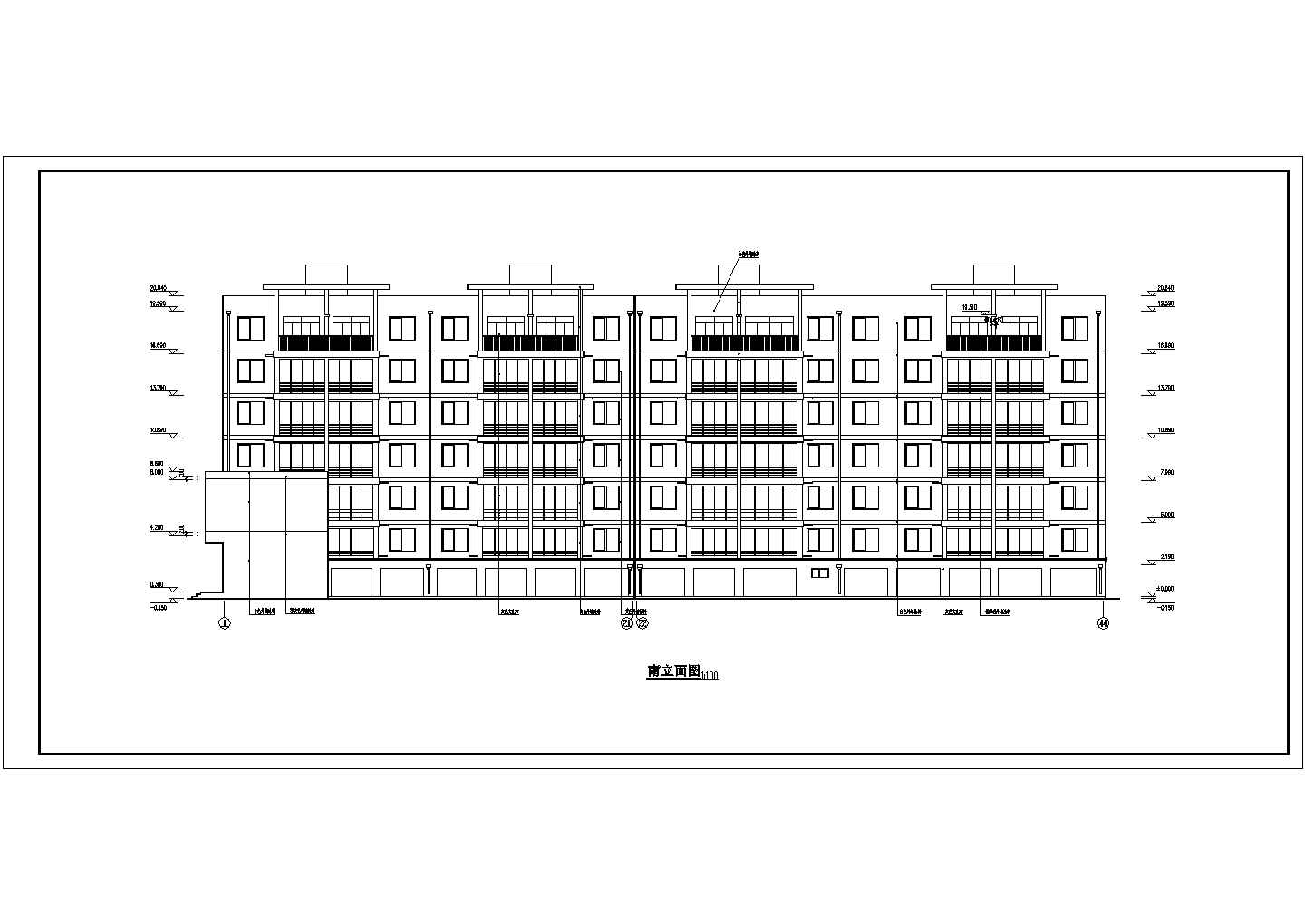 【山东】七层砖混结构住宅楼建筑设计方案图