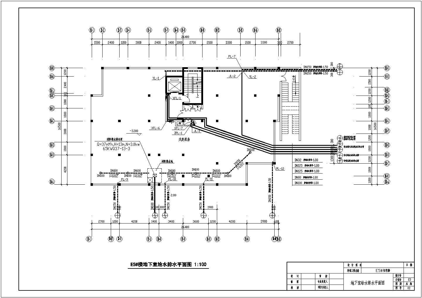 E5住宅楼给排水设计施工图