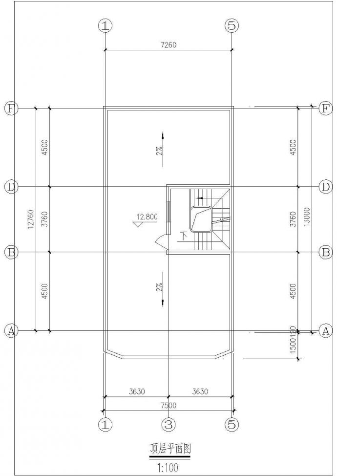 某私人住宅楼建筑CAD整套设计图_图1