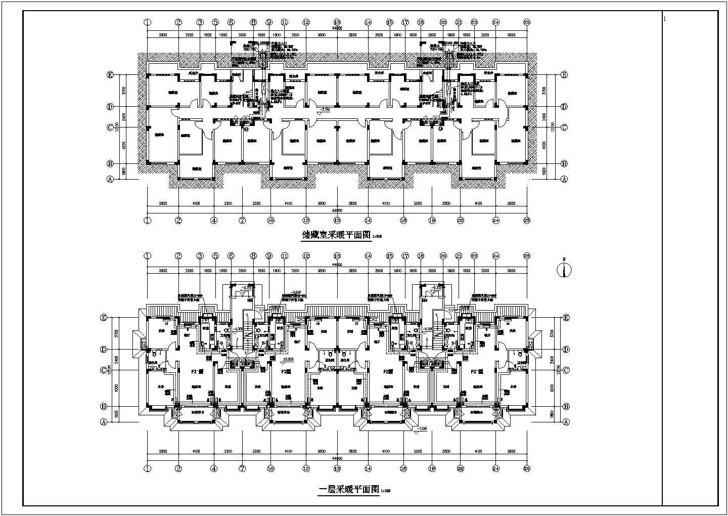 [山东]多层居住区办公建筑采暖系统设计施工图