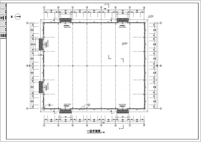 某地区36M双跨门式钢架单层厂房图纸_图1