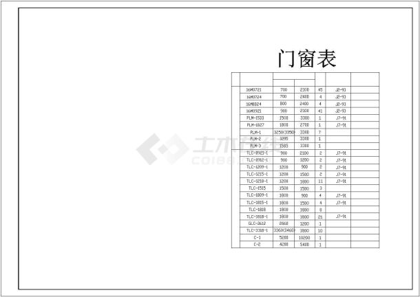 某地多层商住楼建筑CAD图-图一