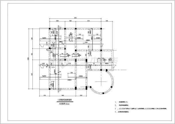 某别墅建施cad平面布置参考图-图二