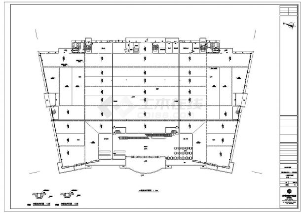 小规模超市建筑规划CAD套图-图一