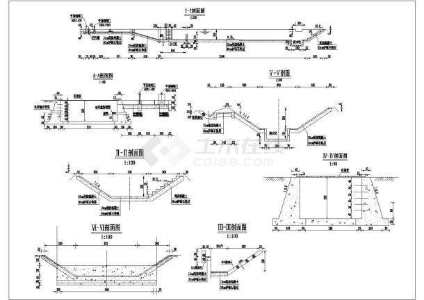 水利工程技施阶段某滴灌沉淀池结构钢筋图-图一