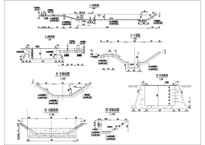 水利工程技施阶段某滴灌沉淀池结构钢筋图_图1