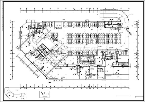 一地区高档酒店建筑平立面详图-图一