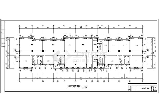 某地12层办公楼采暖CAD平面布置参考图-图一